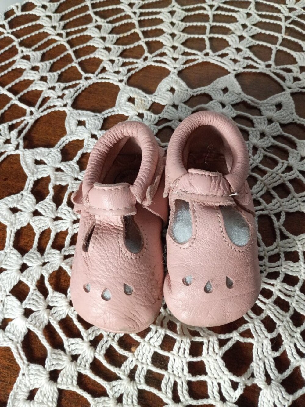 Freshly Picked Mini Sole Mary Jane Moccasin size 7 rose gold